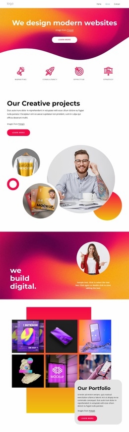 We design modern websites - Html Code Example by Nicepage