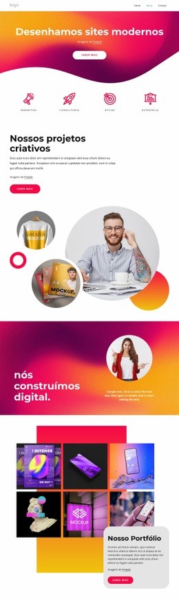 Construtor De Sites Premium Para Desenhamos Sites Modernos