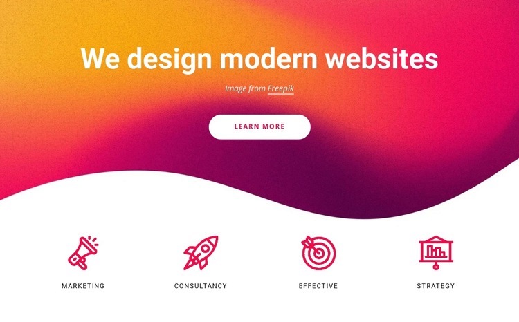 We specialise in web design Wix Template Alternative