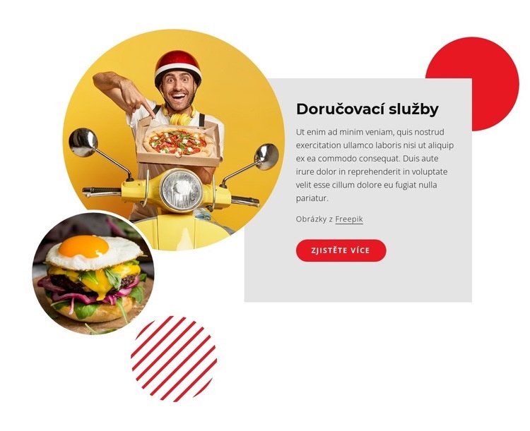 Jednoduchá online objednávka jídla Šablona webové stránky