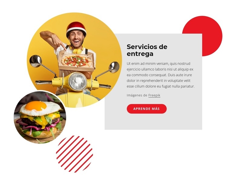 Pedido de comida en línea fácil Plantillas de creación de sitios web