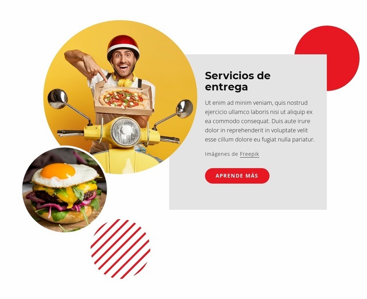 Pedido de comida en línea fácil Diseño de páginas web