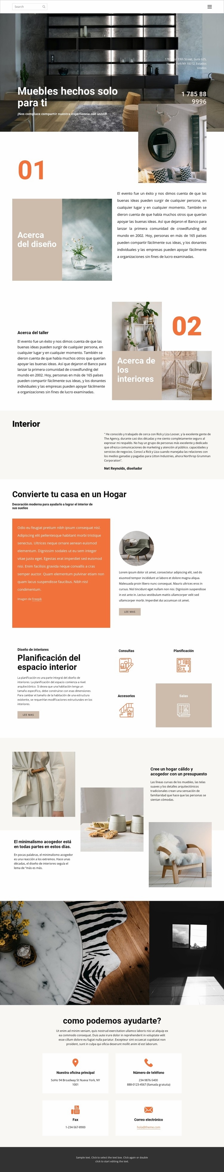 Muebles hechos solo para ti Plantilla HTML5