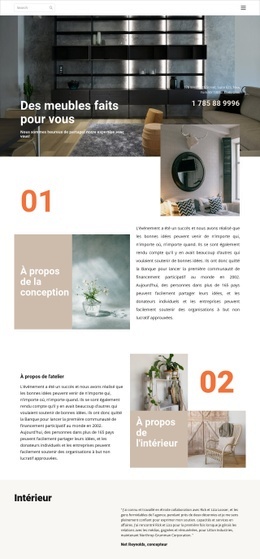 Des Meubles Faits Juste Pour Vous - Design HTML Page Online