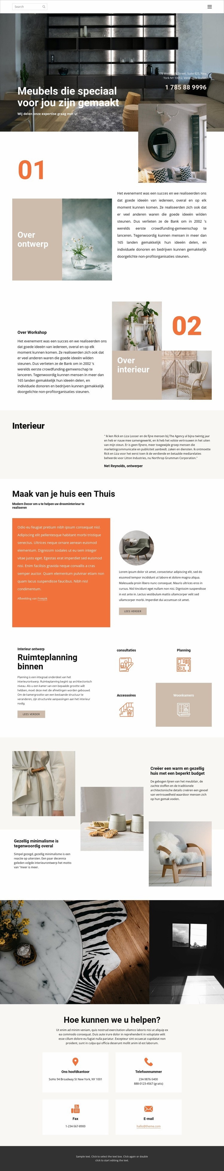 Meubels speciaal voor jou gemaakt HTML5-sjabloon