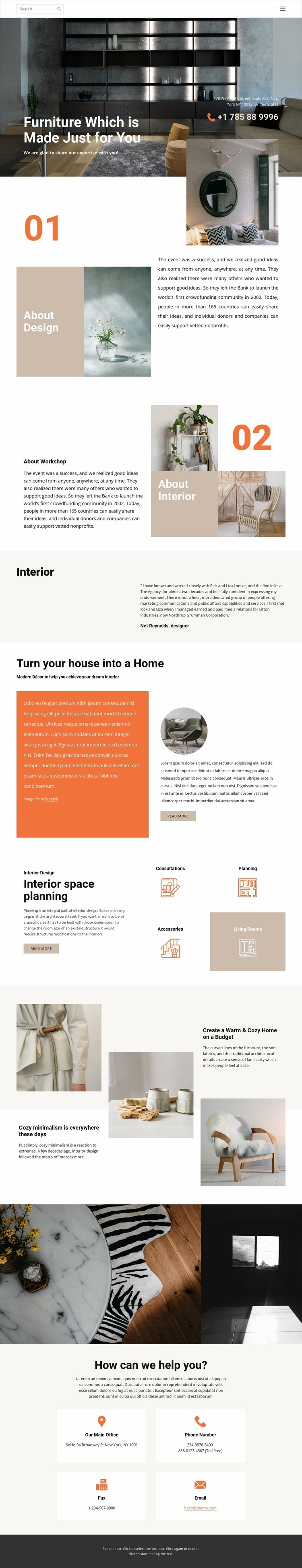 Furniture made just for you Webflow Template Alternative