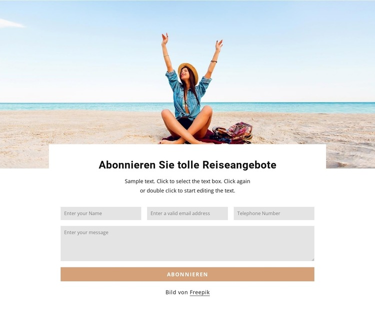 Exklusive Angebote Website-Vorlage