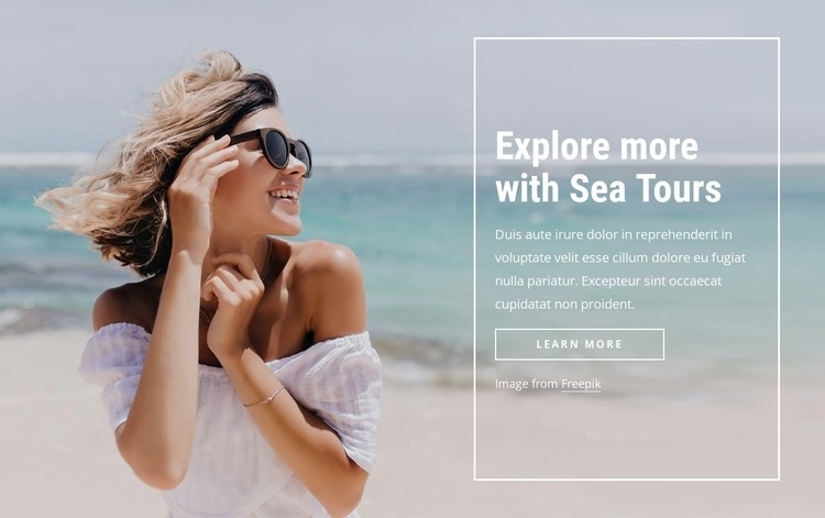 Explore more with sea tours Elementor Template Alternative