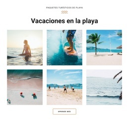 Diseño De Sitio Listo Para Usar Para Vacaciones En La Playa