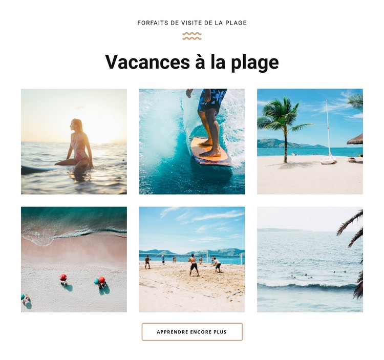 Vacances à la plage Modèle CSS