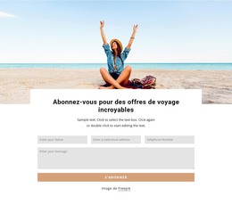 Offres Exclusives - Modèle Gratuit