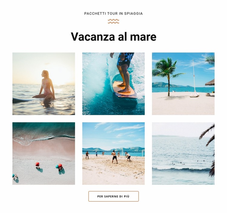 Vacanze al mare Modello Joomla