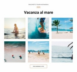 Vacanze Al Mare Un Modello Di Pagina