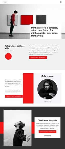 Eu Sou Um Fotógrafo Profissional - HTML Website Builder