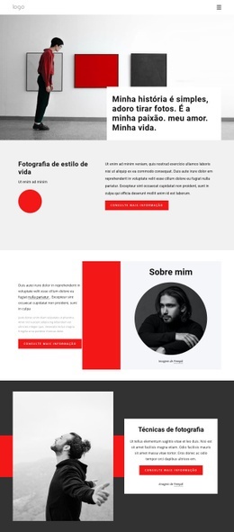 Eu Sou Um Fotógrafo Profissional - Design De Site Profissional