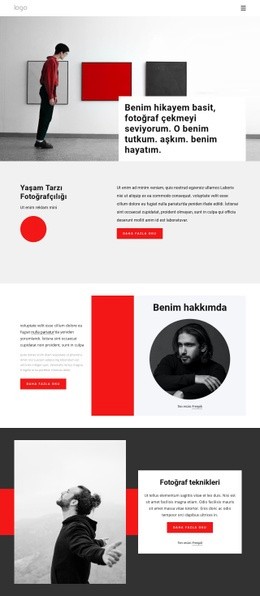 Ben Profesyonel Bir Fotoğrafçıyım - HTML5 Boş Şablonu