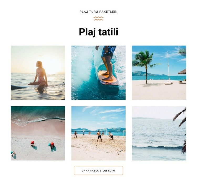 sahil Tatilleri Web sitesi tasarımı