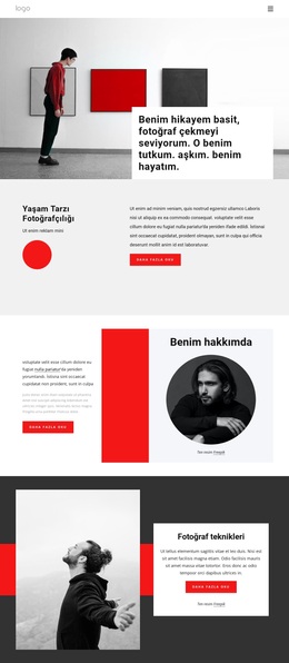 Ben Profesyonel Bir Fotoğrafçıyım - En Iyi Ücretsiz WordPress Teması