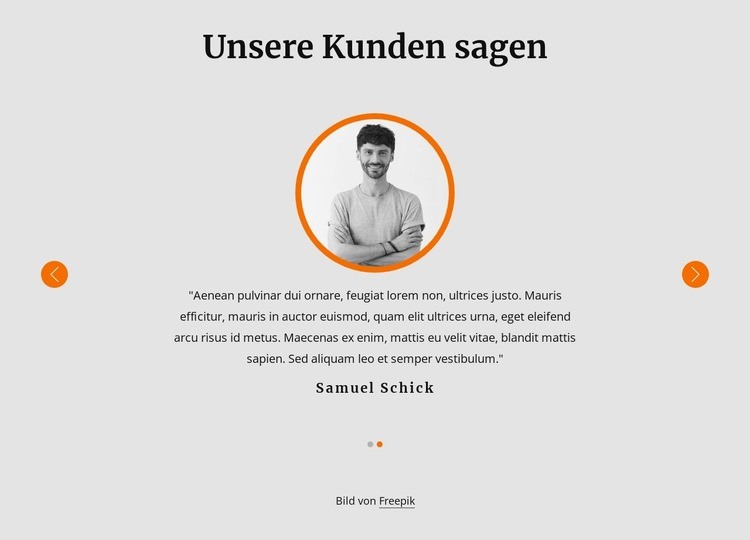 Sehen Sie sich unsere Kundenstimmen an Website Builder-Vorlagen