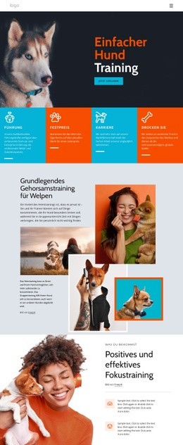 Hundetrainingskurse Designvorlagen