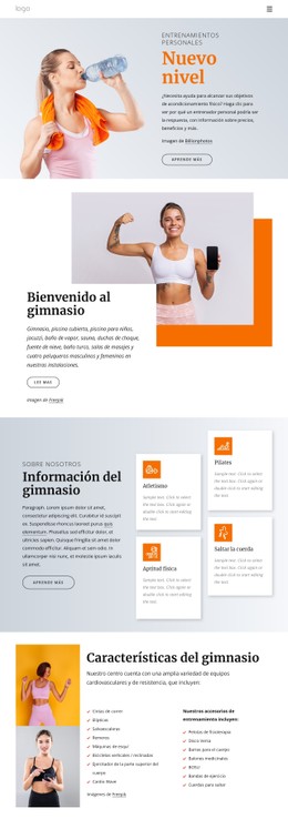 Gimnasio Abierto Las 24 Horas Plantilla De Sitio Web CSS Gratuita