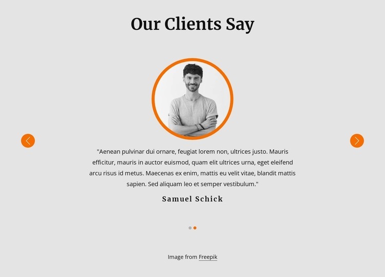 View our client testimonials Homepage Design