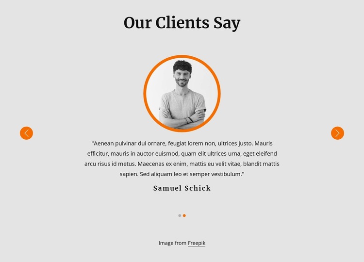 View our client testimonials HTML5 Template