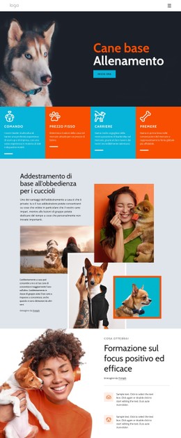 Corsi Di Addestramento Per Cani Modello Di Sito Web HTML CSS