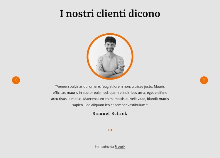 Visualizza le testimonianze dei nostri clienti Modello HTML5