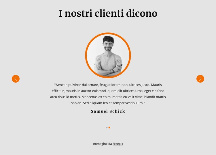 Visualizza le testimonianze dei nostri clienti Modello Joomla