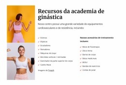 O Melhor Design De Site Para Recursos Do Centro De Fitness