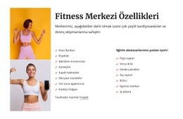 Fitness Merkezi Özellikleri - Harika Bir Açılış Sayfası