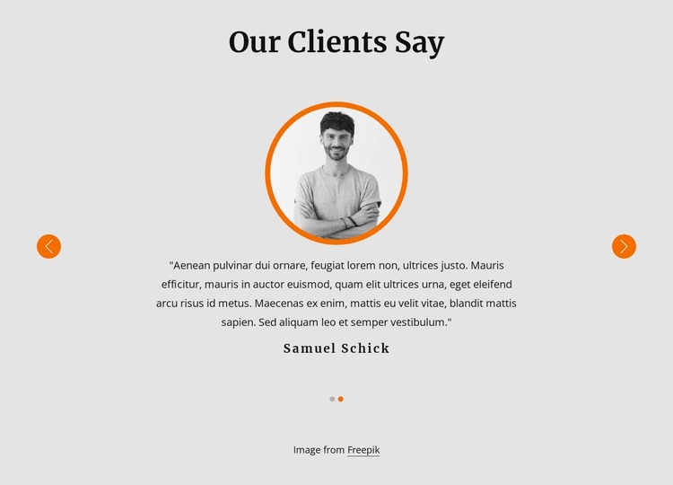 View our client testimonials Website Mockup