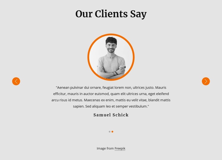 View our client testimonials eCommerce Template