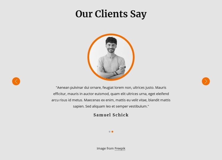 View our client testimonials Wix Template Alternative