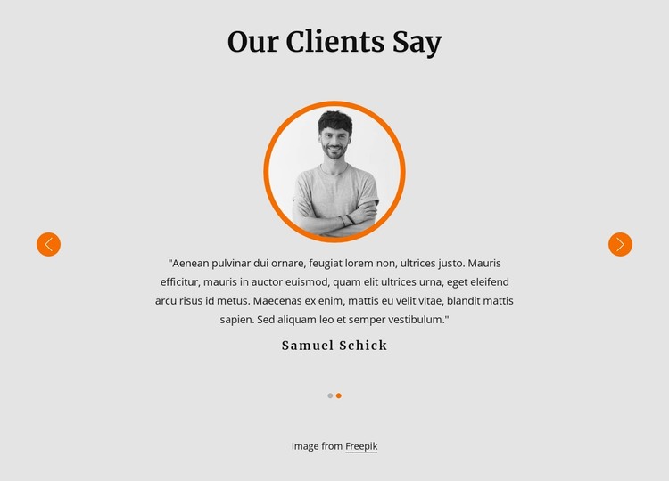 View our client testimonials WordPress Theme
