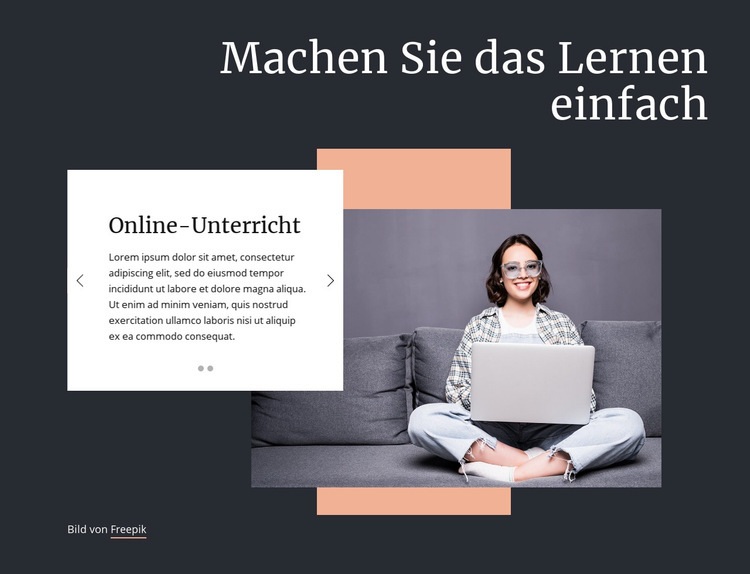 Machen Sie das Lernen einfach Website Builder-Vorlagen