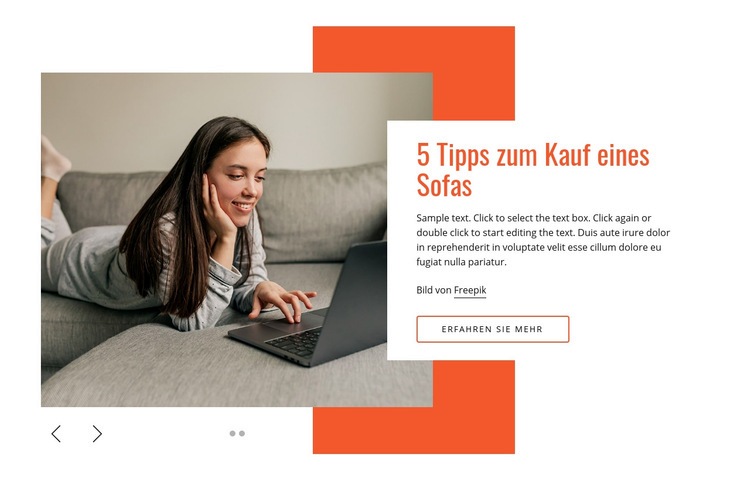 Innenarchitektur des Wohnzimmers Website-Modell