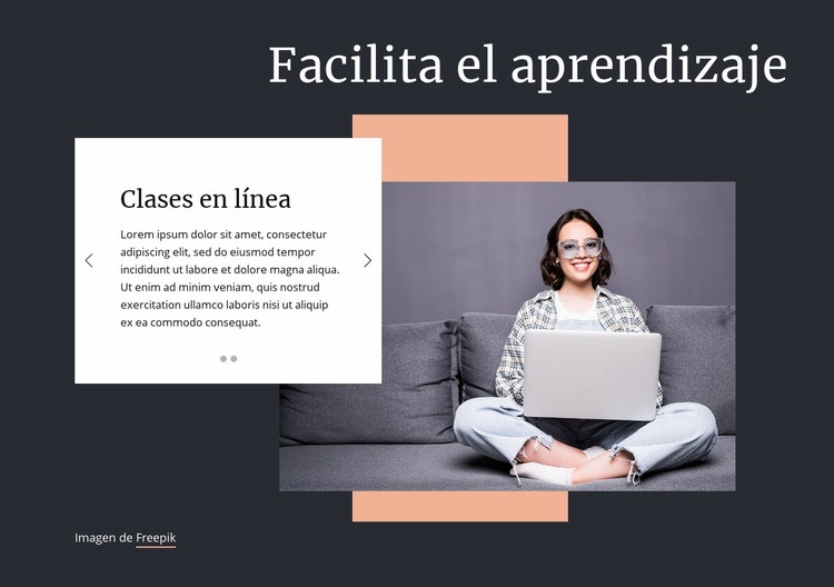 Facilita el aprendizaje Plantillas de creación de sitios web