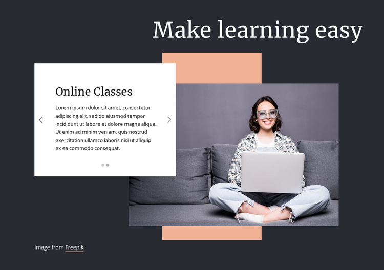 Make learning easy Homepage Design