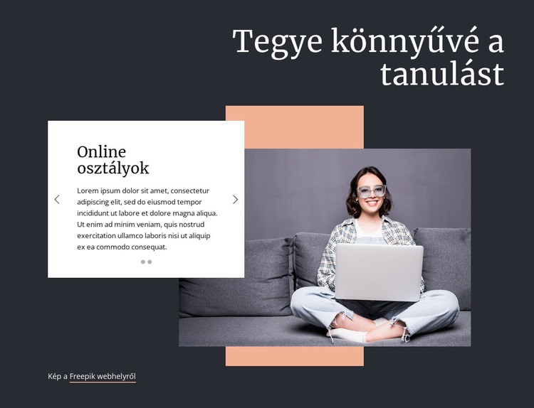 Tegye könnyűvé a tanulást CSS sablon