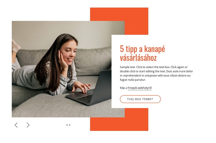 Modern kanapék WordPress Téma