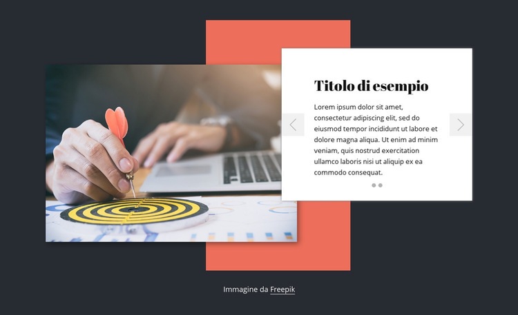 Sulla società di consulenza Mockup del sito web