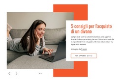 Sezioni Della Home Page Per Interior Design Del Soggiorno