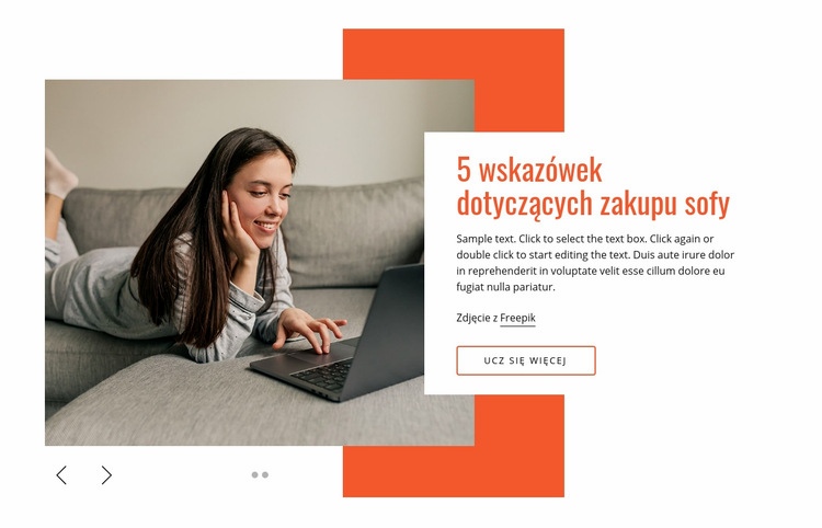 Projekt wnętrza salonu Kreator witryn internetowych HTML