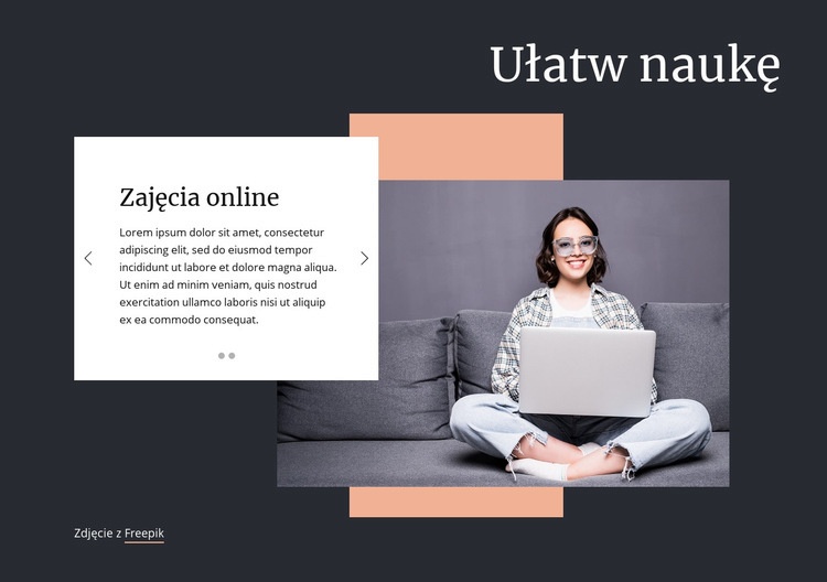 Ułatw naukę Makieta strony internetowej