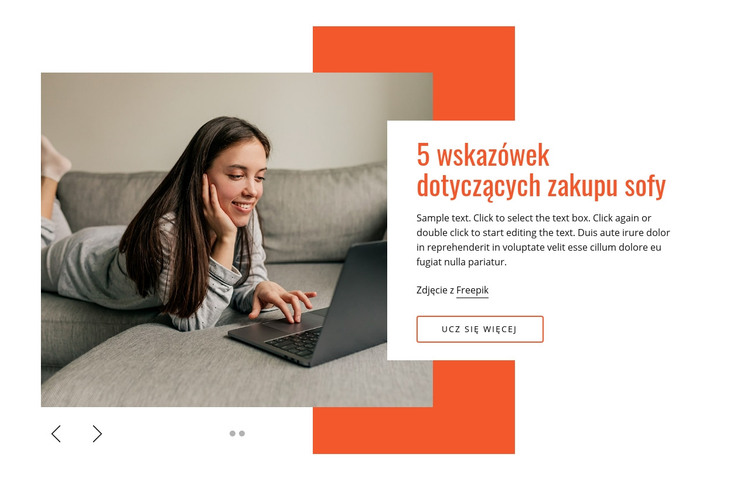 Projekt wnętrza salonu Szablon HTML