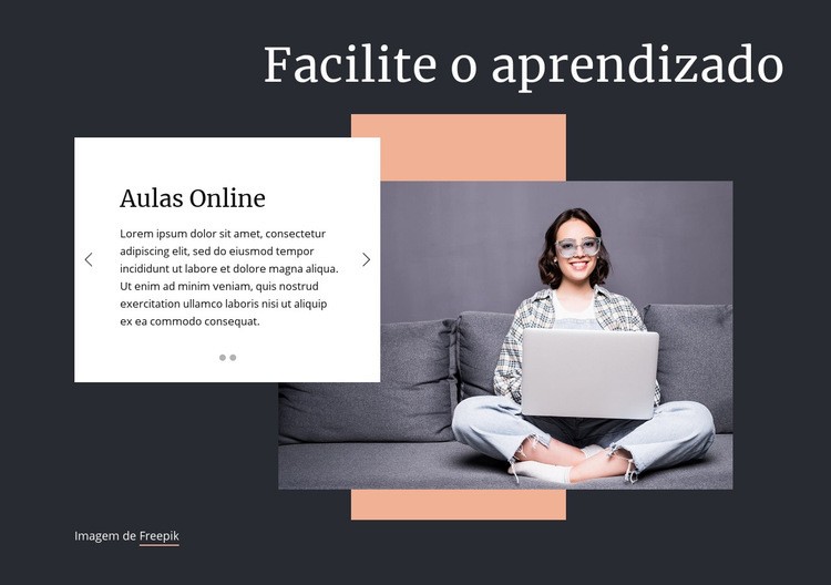 Facilite o aprendizado Construtor de sites HTML