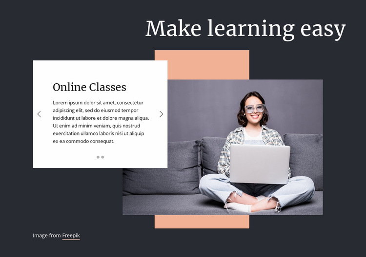 Make learning easy Website Builder Templates