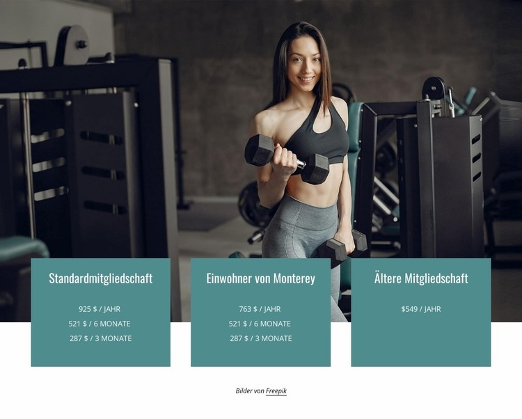 Clubmitgliedschaft Landing Page